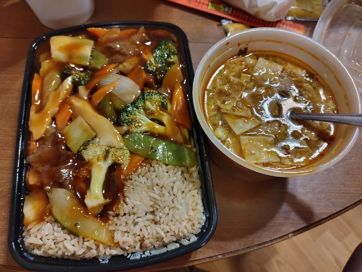 Szechuan Beef & Hot &Sour Soup