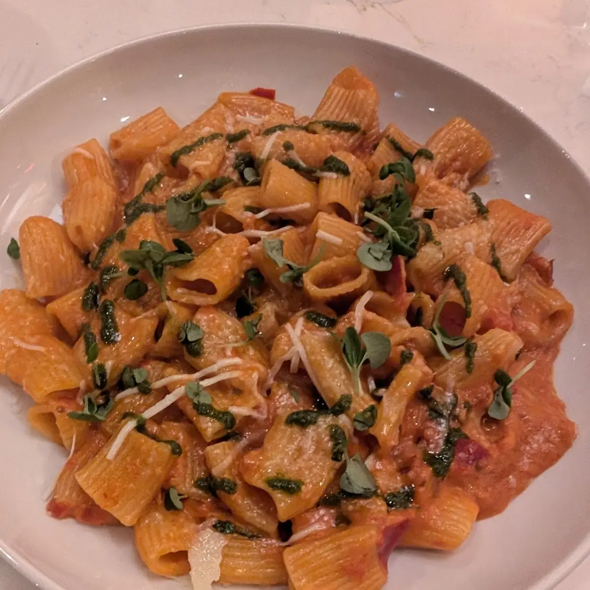Rigatoni Pasta with Creamy Tomato Sauce