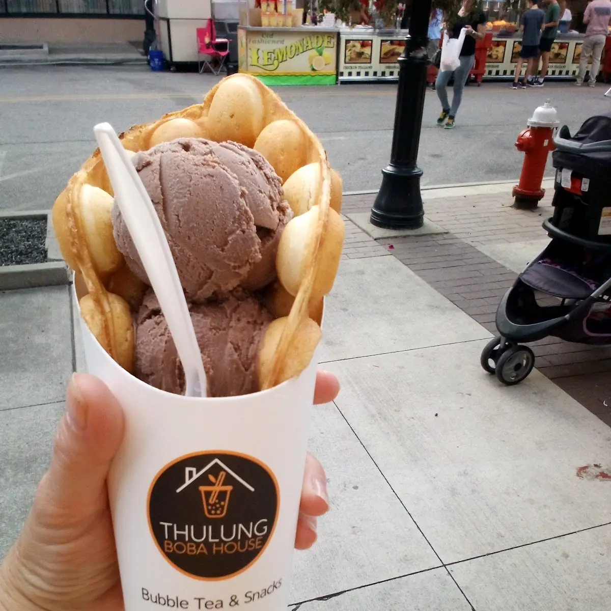 Chocolate Ice Cream Waffle Cone