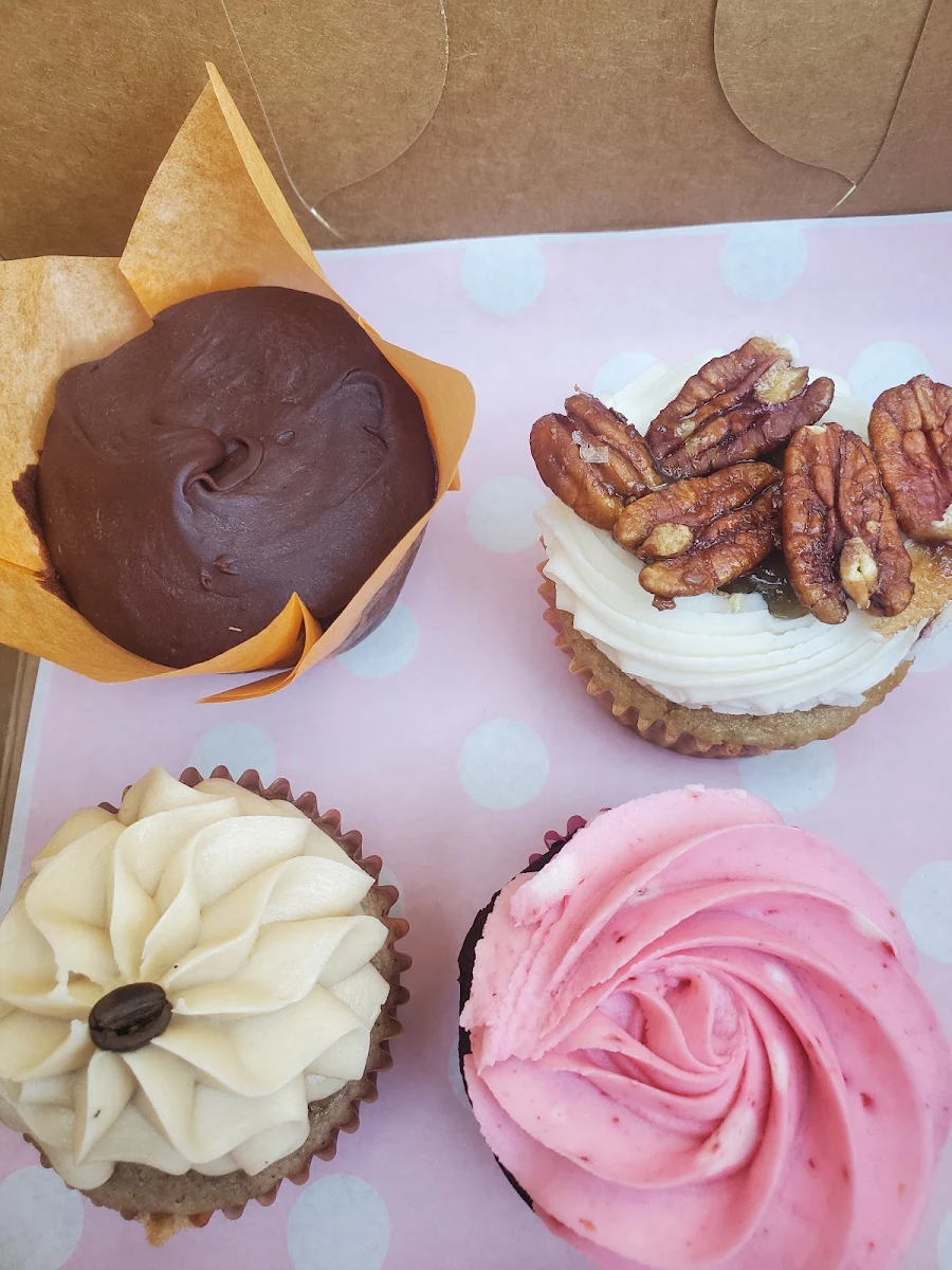 Ultimate Chocolate Candied Pecan Pear Chocolate Raspberry Cinnamon Coffee Cupcakes