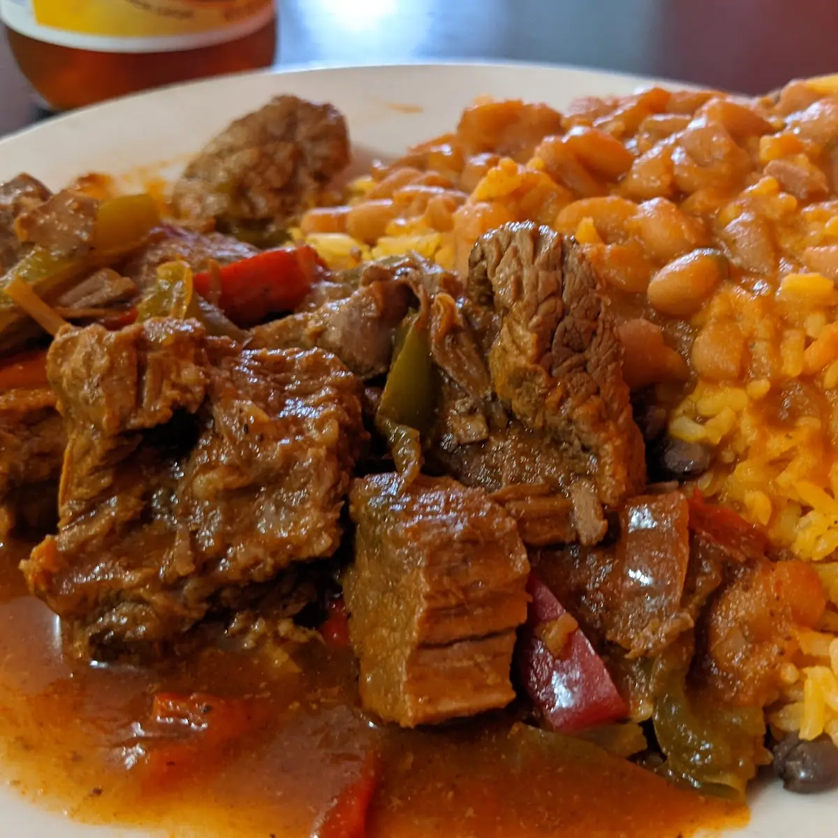 Beef Stew with Yellow Rice