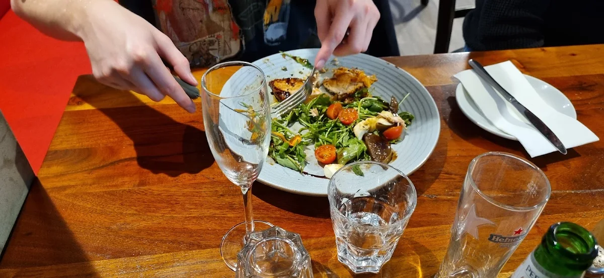 Fish and Salad, Milano's Restaurant and Pizzeria
