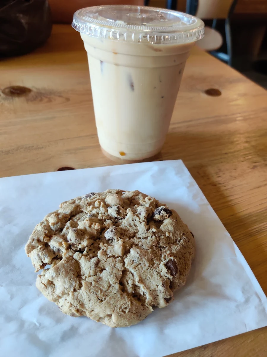 GF Chocolate Chip Cookie & Iced Caramel Latte