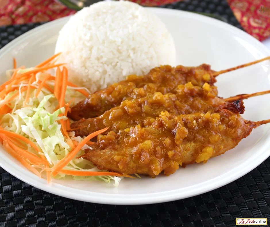 Chicken Satay with Rice, Hyde Thai restaurant