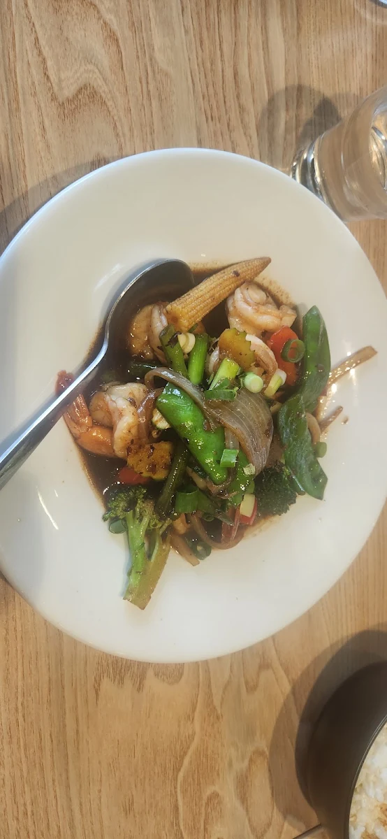 Prawns in Black Bean Sauce, Hyde Thai restaurant