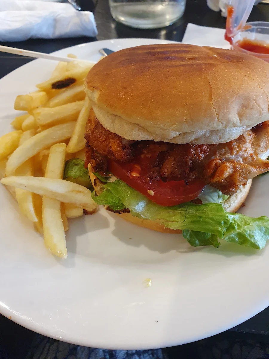 Buttermilk Fried Chicken Burger, Bistro by the Dam