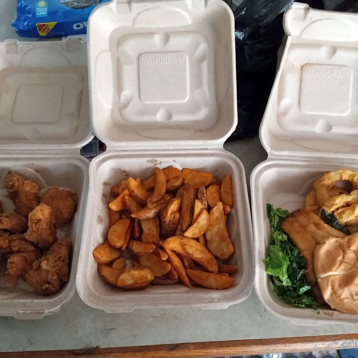 Fish Sandwich Chicken Tenders Fries