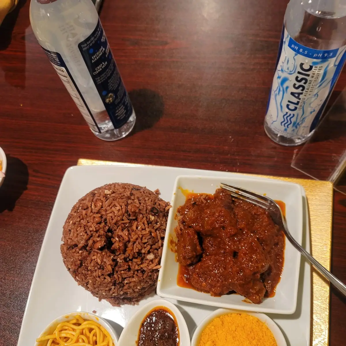 Waakye and Stew Chicken