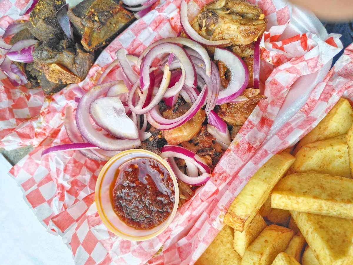 Chicken Suya with Yam Fries, The Suya Spot Scarborough