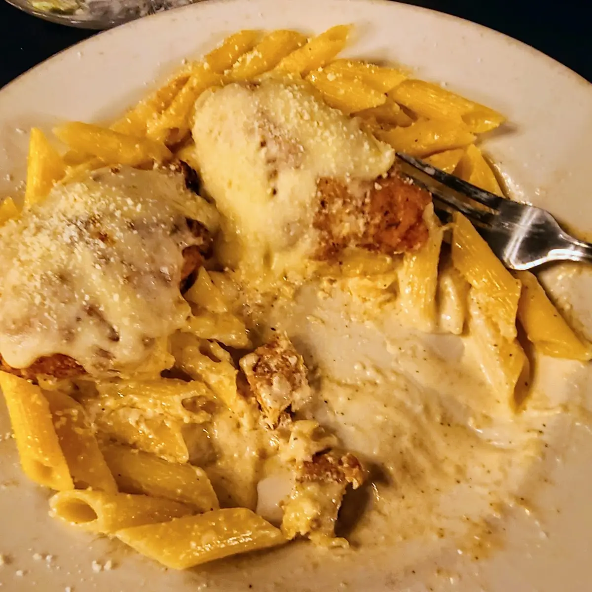 White Chicken Parmesan