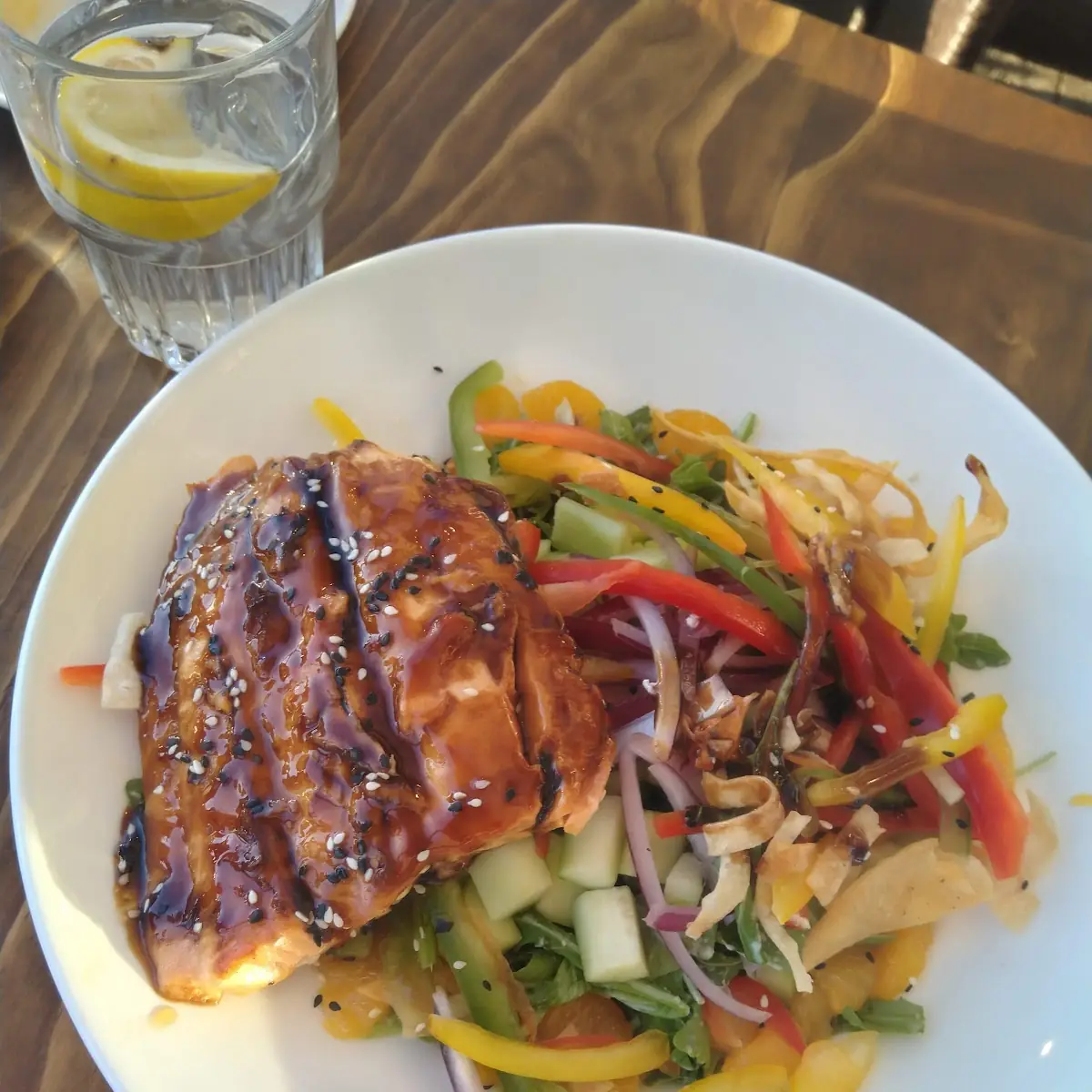 Glazed Grilled Salmon Salad