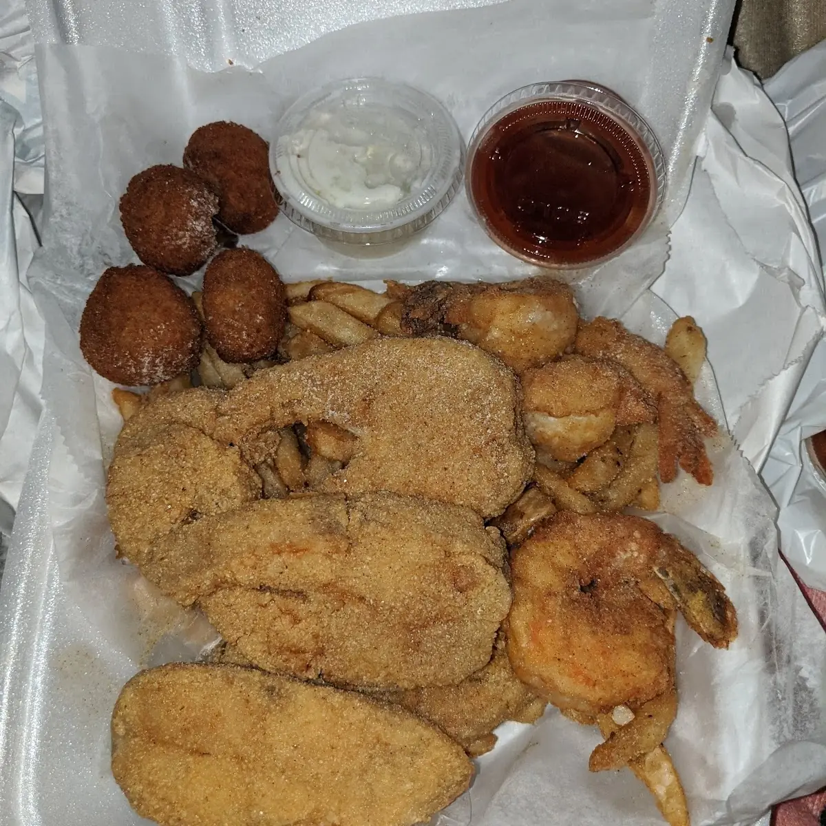Catfish Fillet and Jumbo Shrimp
