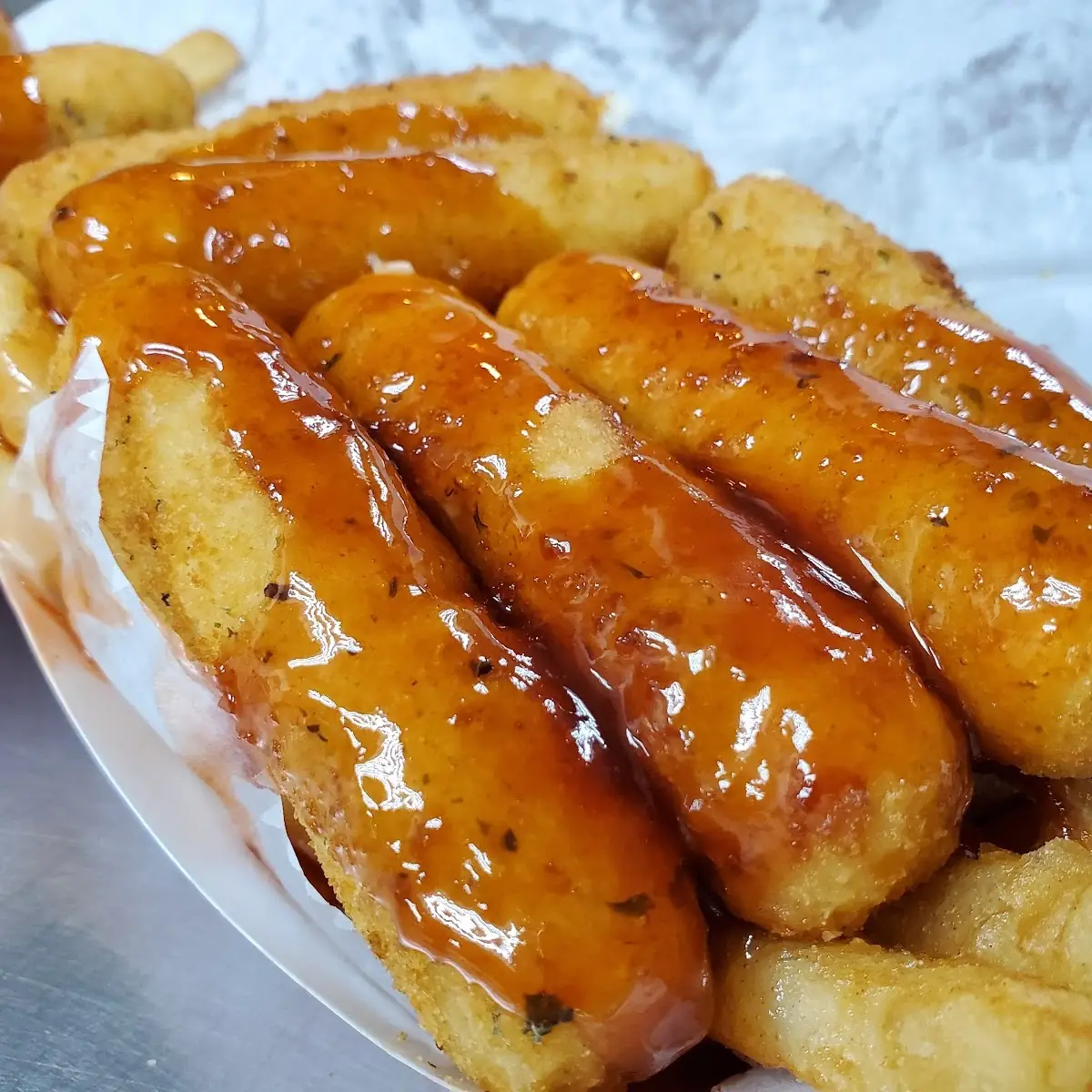 Mozzarella Stick with Honey Barbecue
