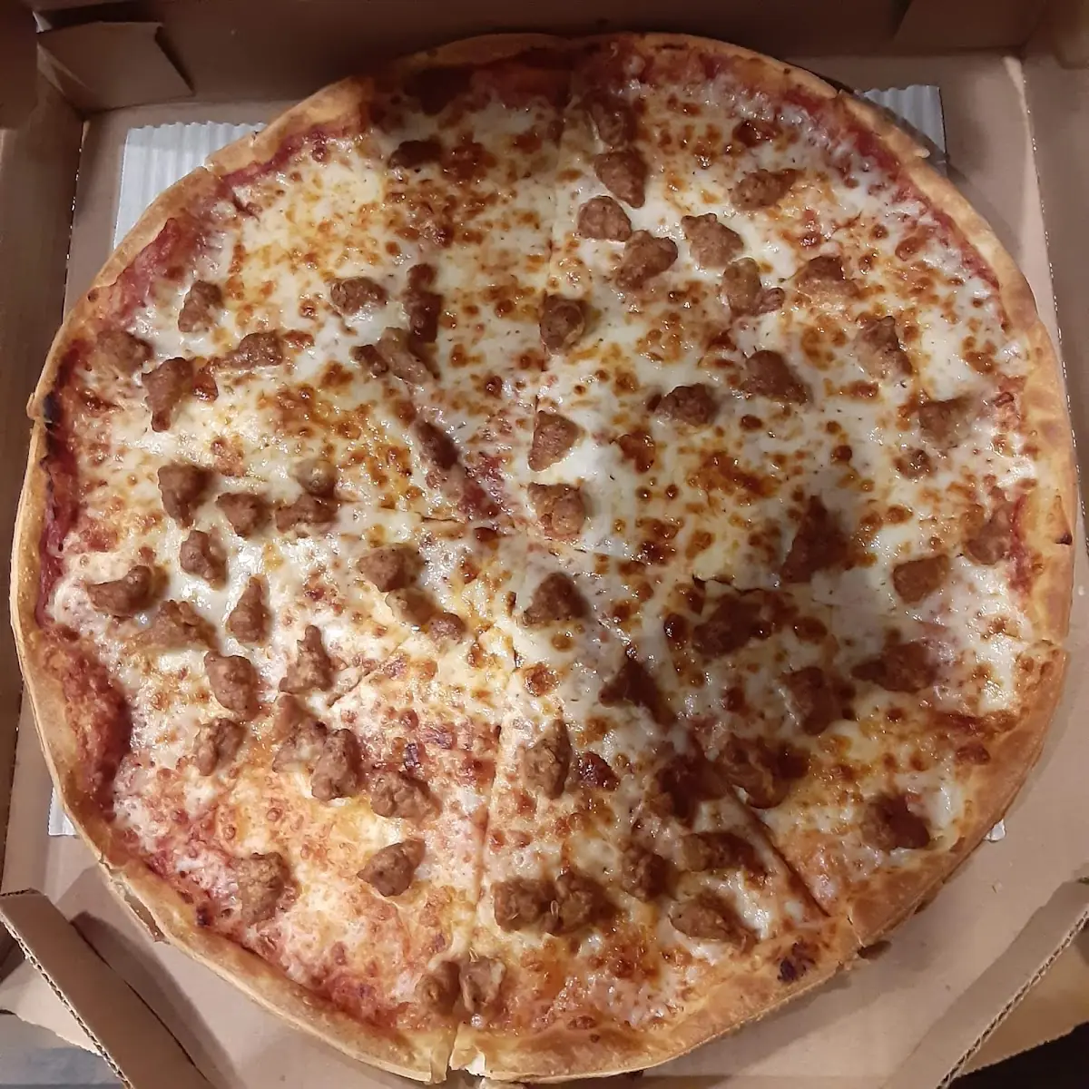 Large Thin Crust Sausage Pizza