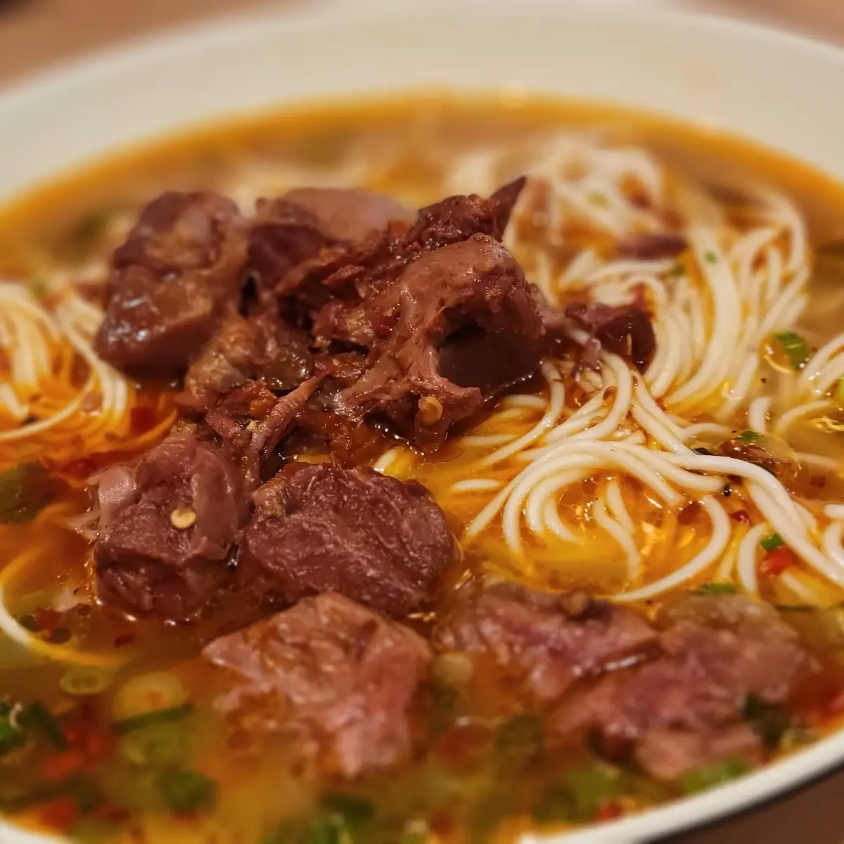 Spice Beef Rice Noodle Soup