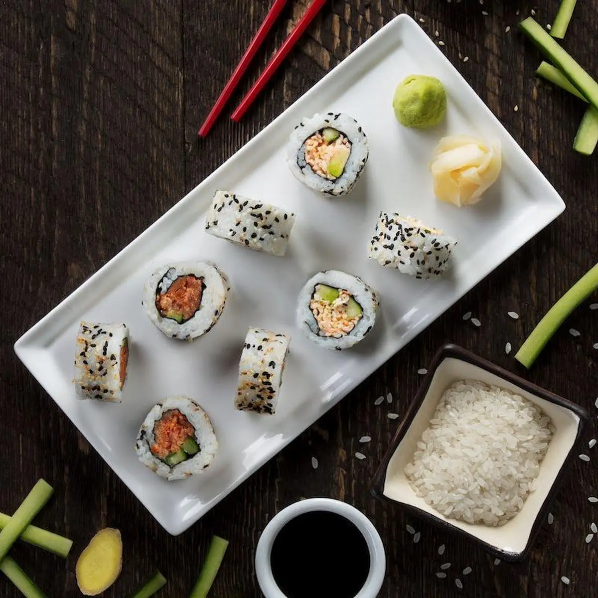 Catering California Roll and Spicy Tuna Roll Combo