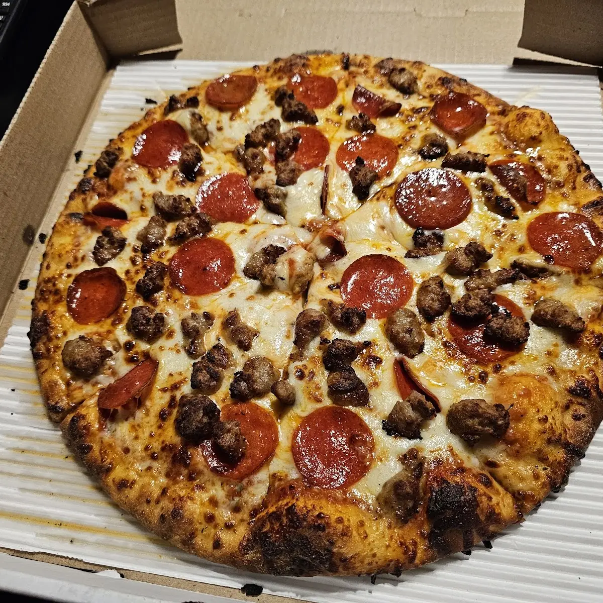 Pepperoni and Sausage Pizza