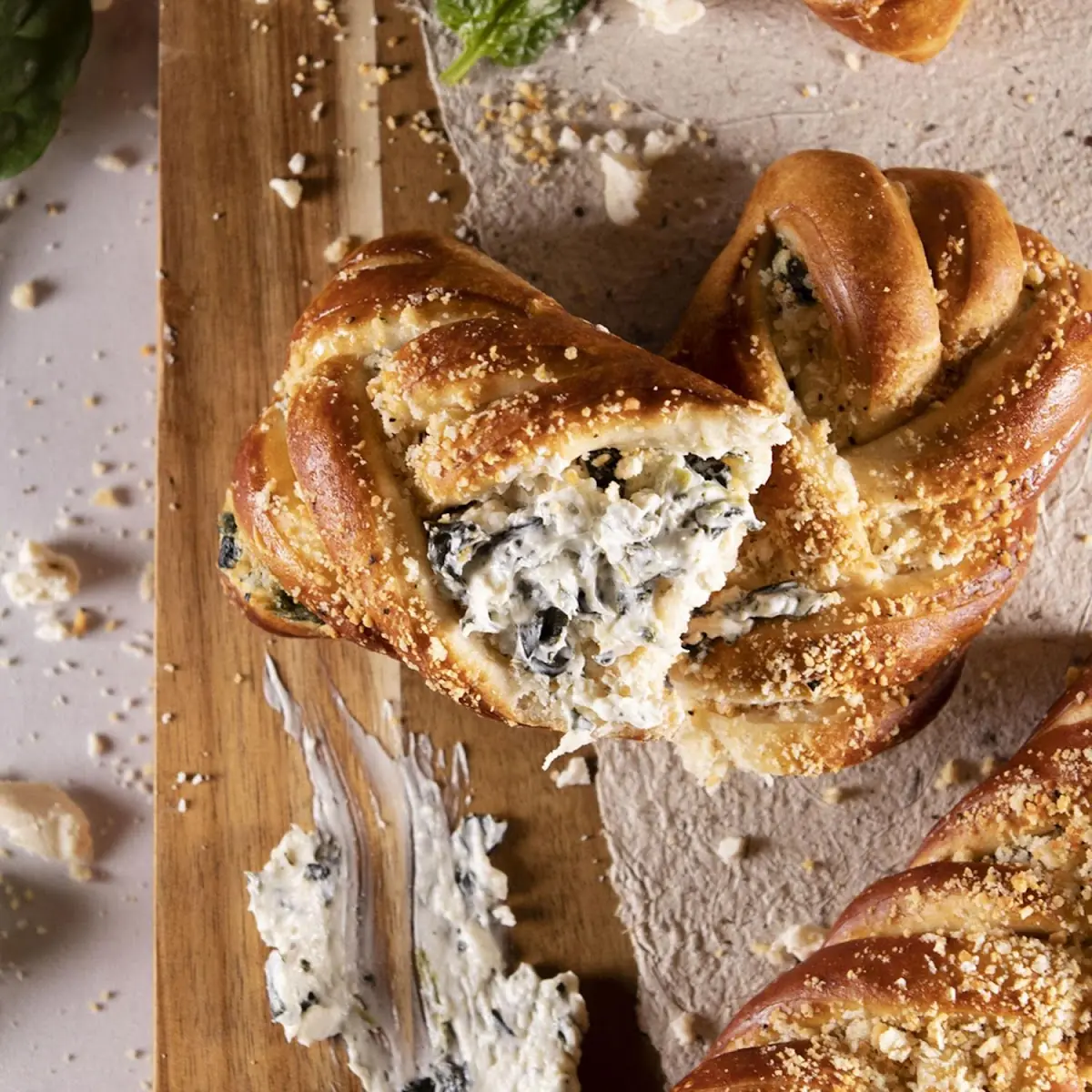 Spinach Feta Pretzel