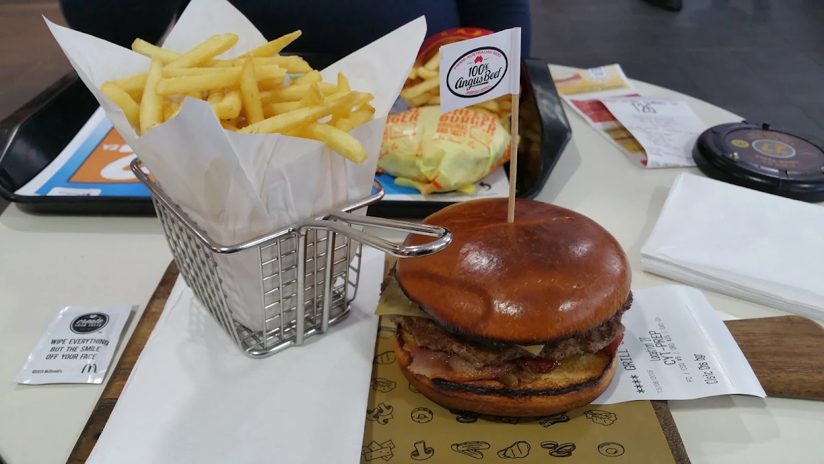 Angus Beef Burger and Fries, McDonald's Warriewood