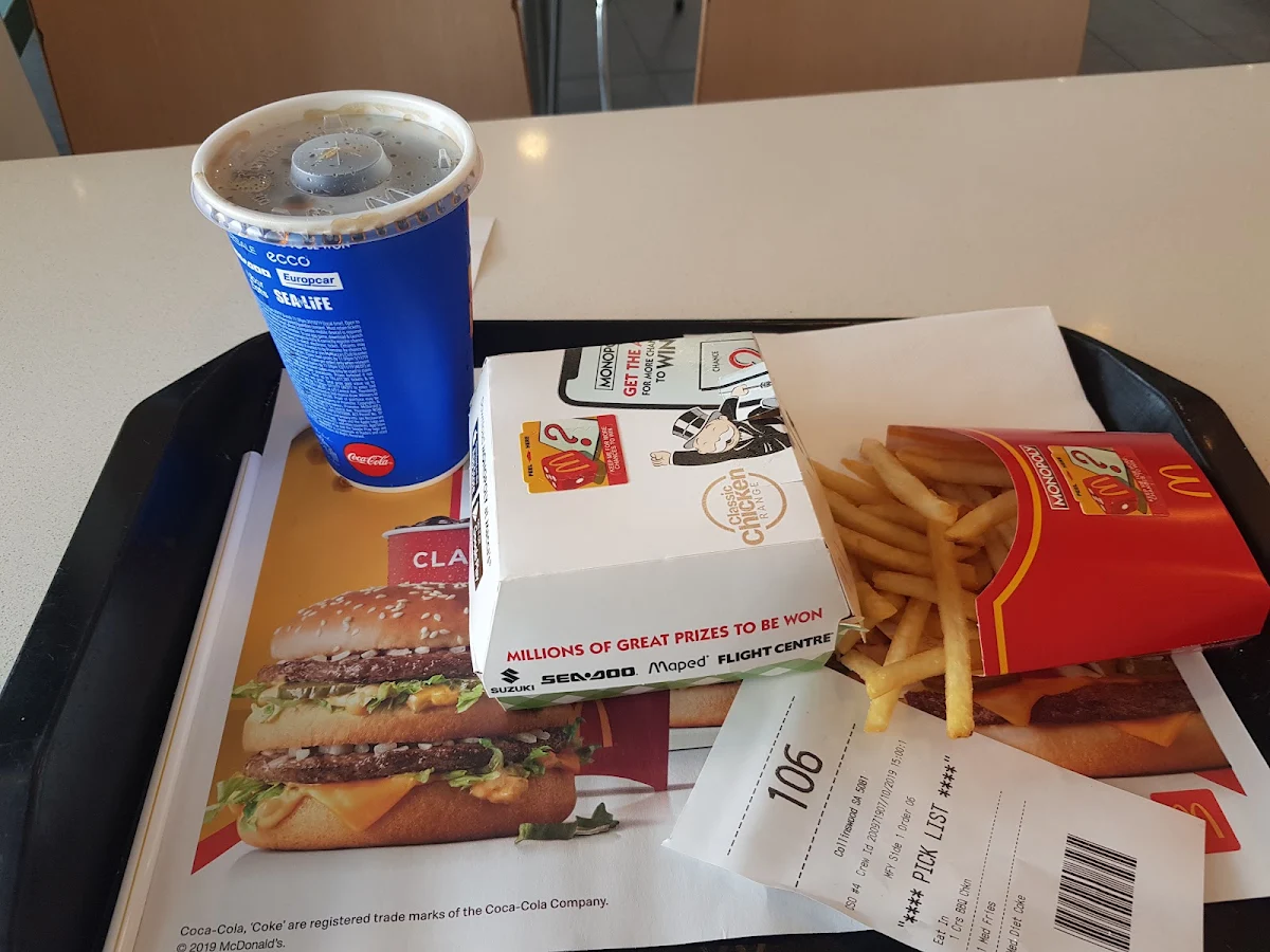 Crispy Chicken Burger with Fries and Cola, McDonald's Collinswood