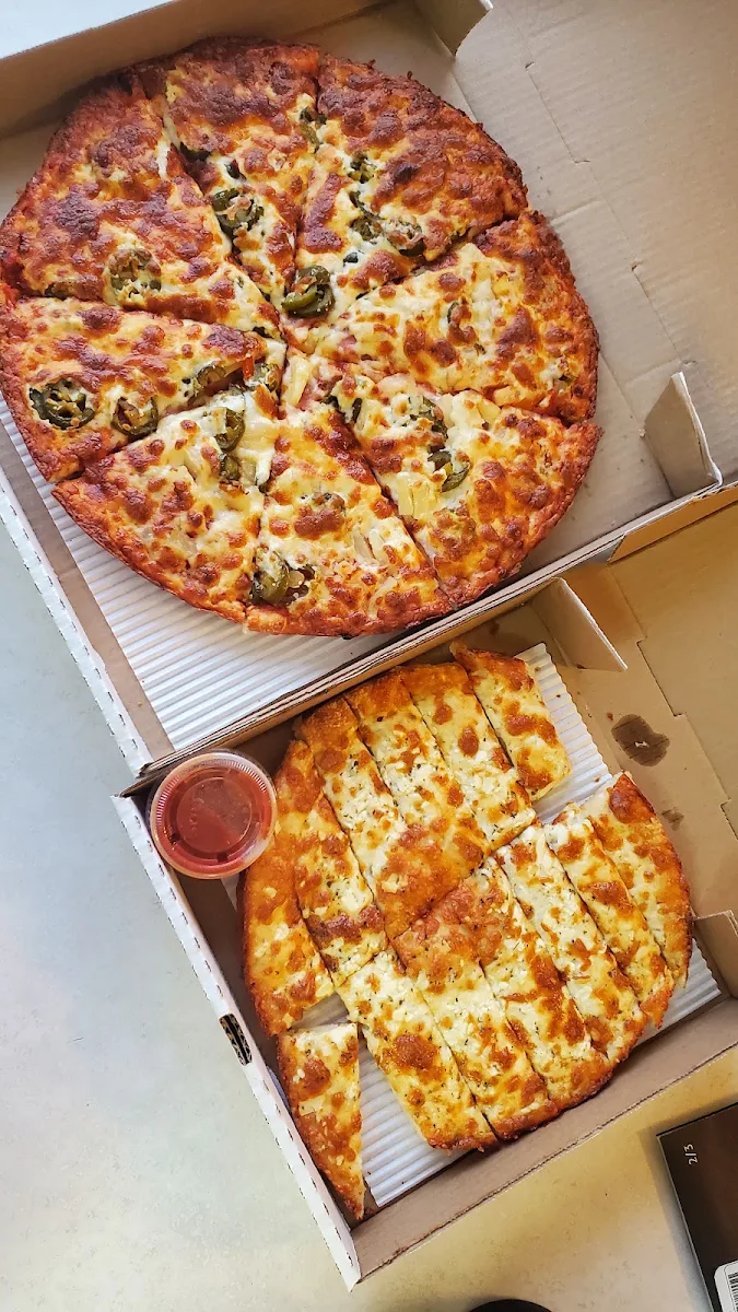 3 Topping Large Pizza 1 Cheese Bread, Pandosy pizza