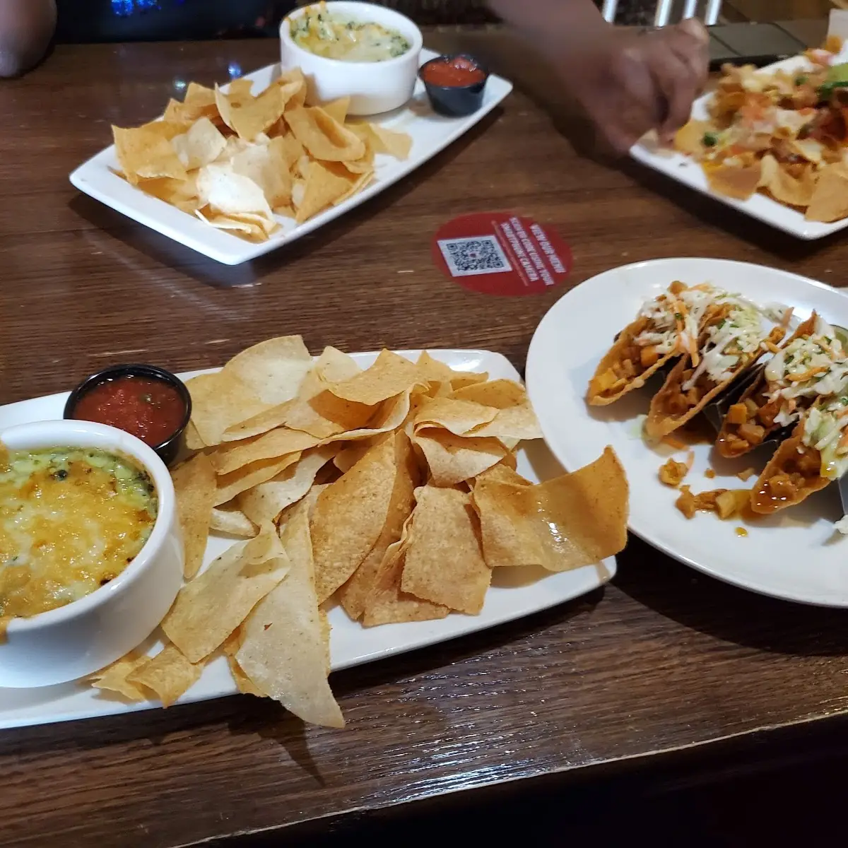 Spinach Dip and Chicken Wonton Tacos
