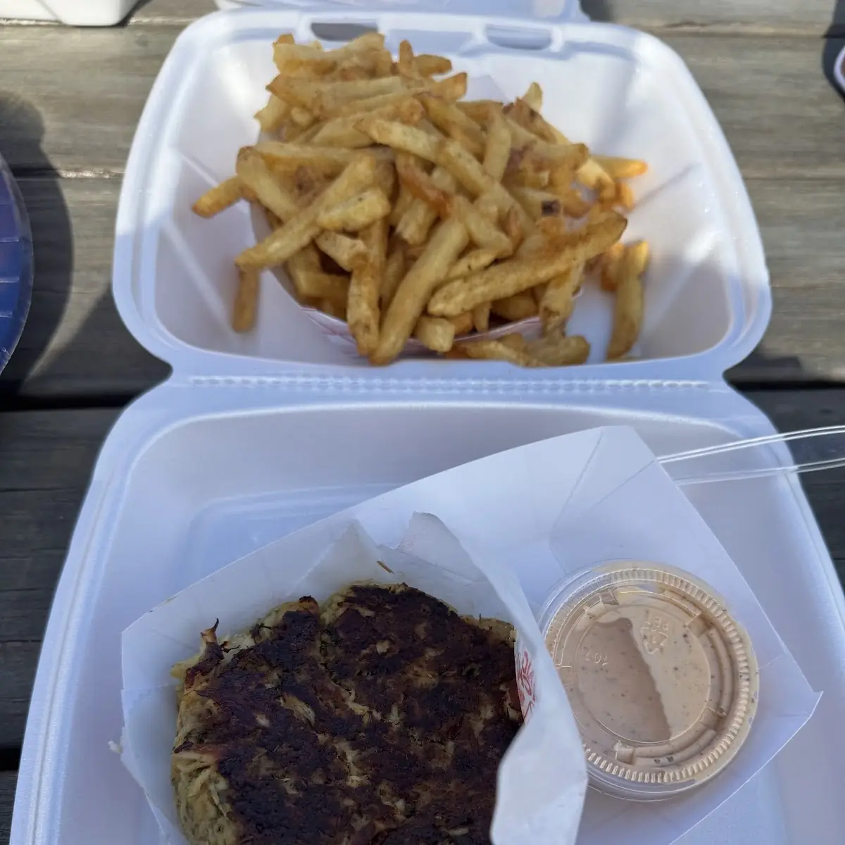 Crab Cake and Fries