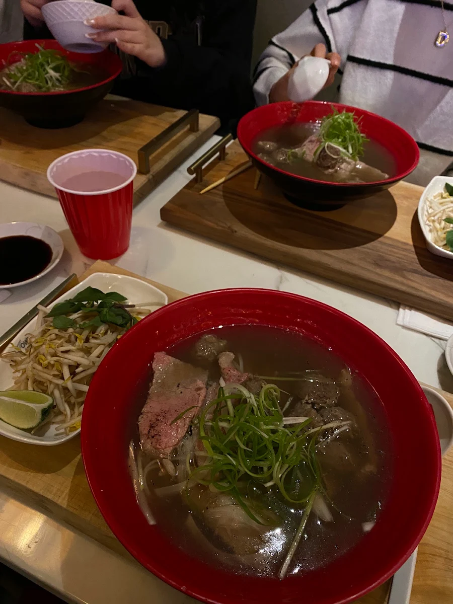 Rare Beef Pho Chicken Broth, Gokusen Sushi & Noodle Bar Japanese Food Restaurant