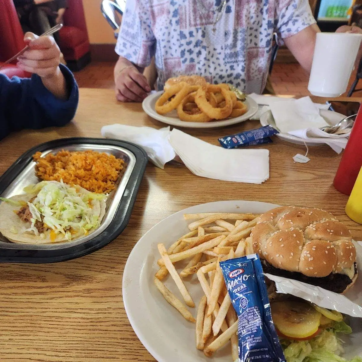 Green Chile Cheeseburger and Fries