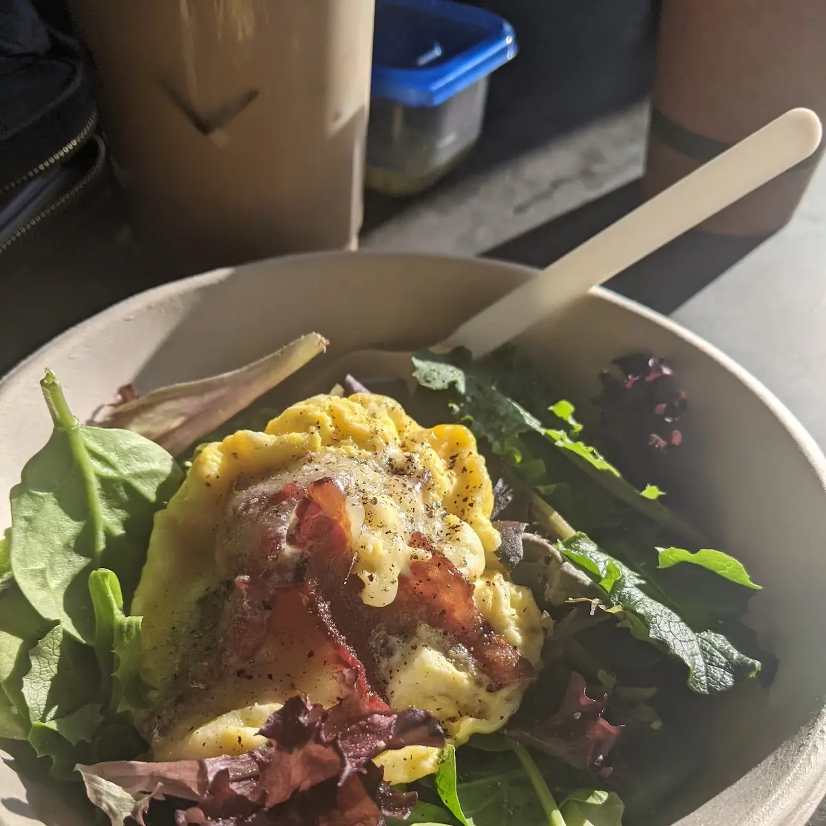 Bacon Egg and Cheese on Greens