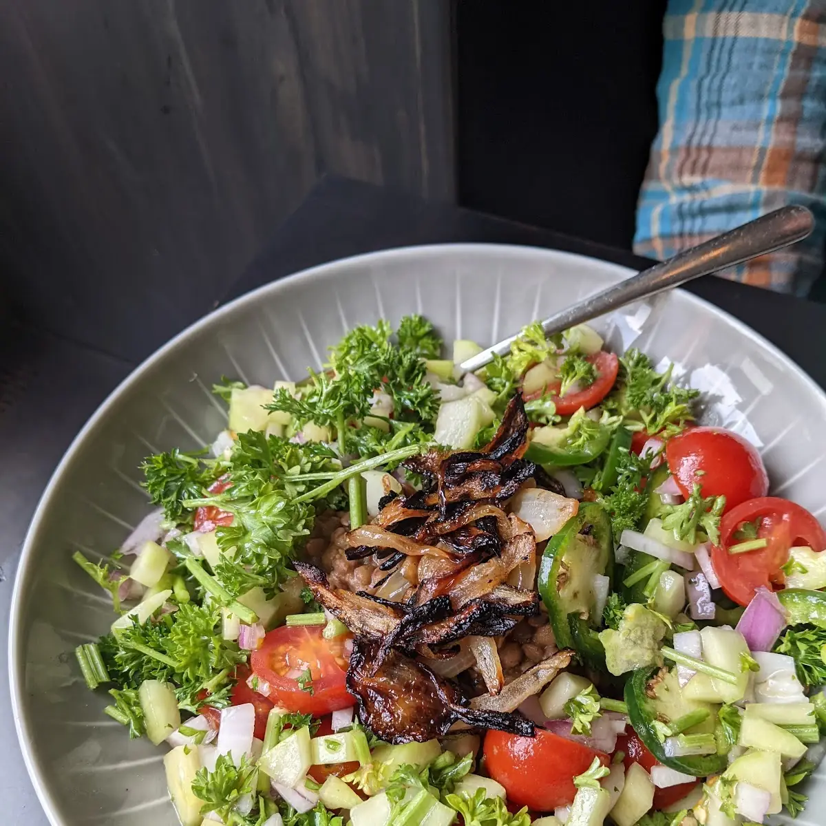 Fattoush and Chicken Salad