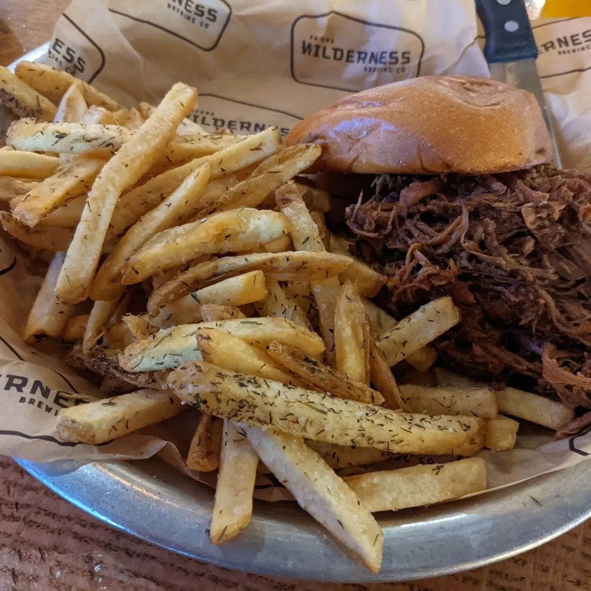 Honey Hot Pulled Pork Sandwich