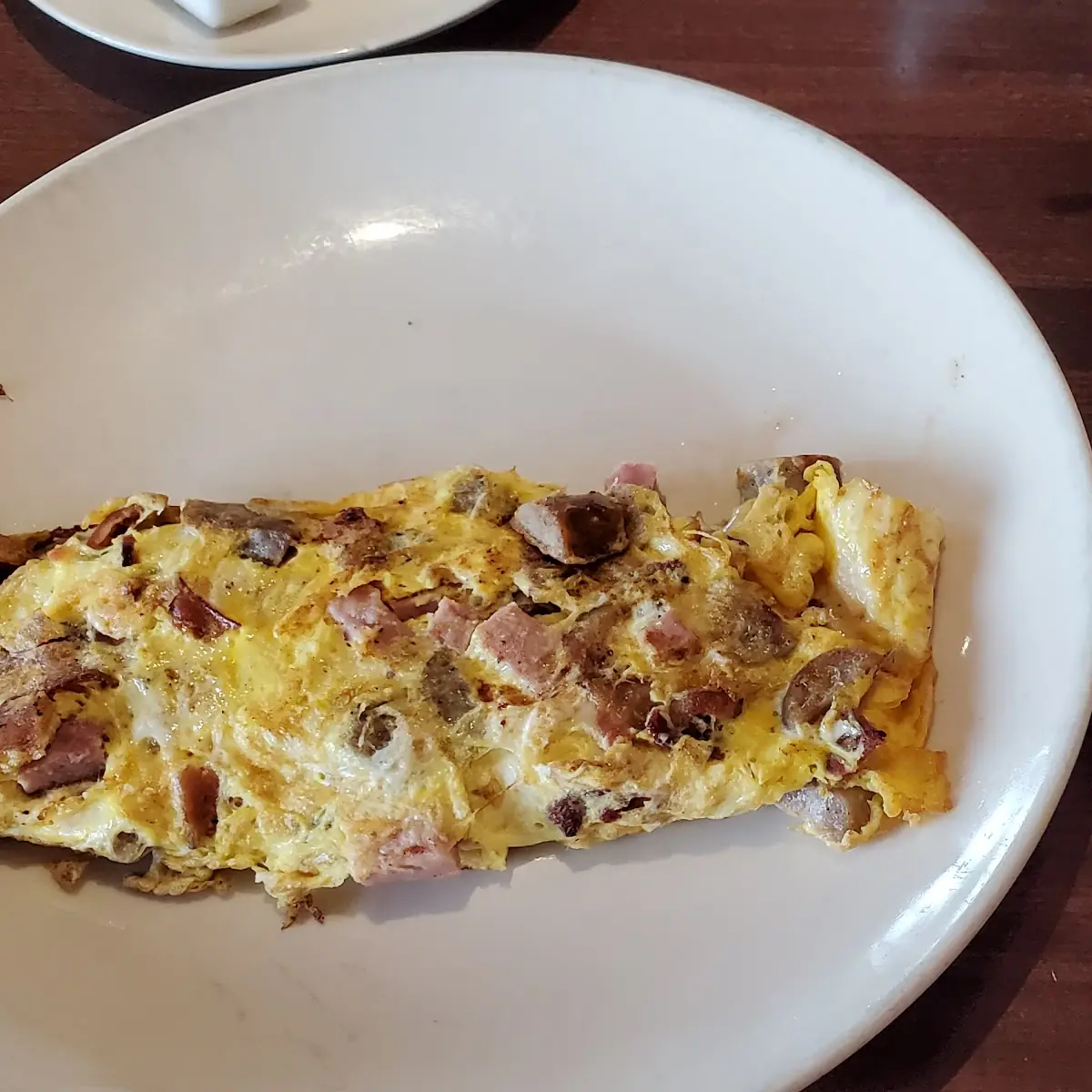 Meat Lovers Omelette and Snickered Pancakes