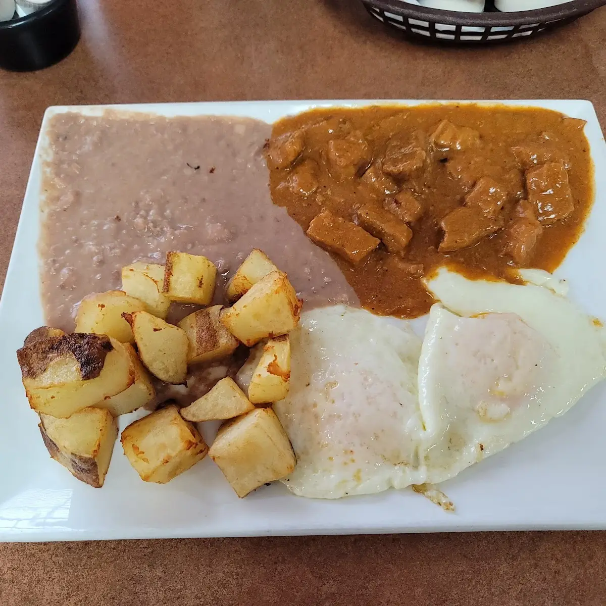 Carne Guisada Breakfast Plate