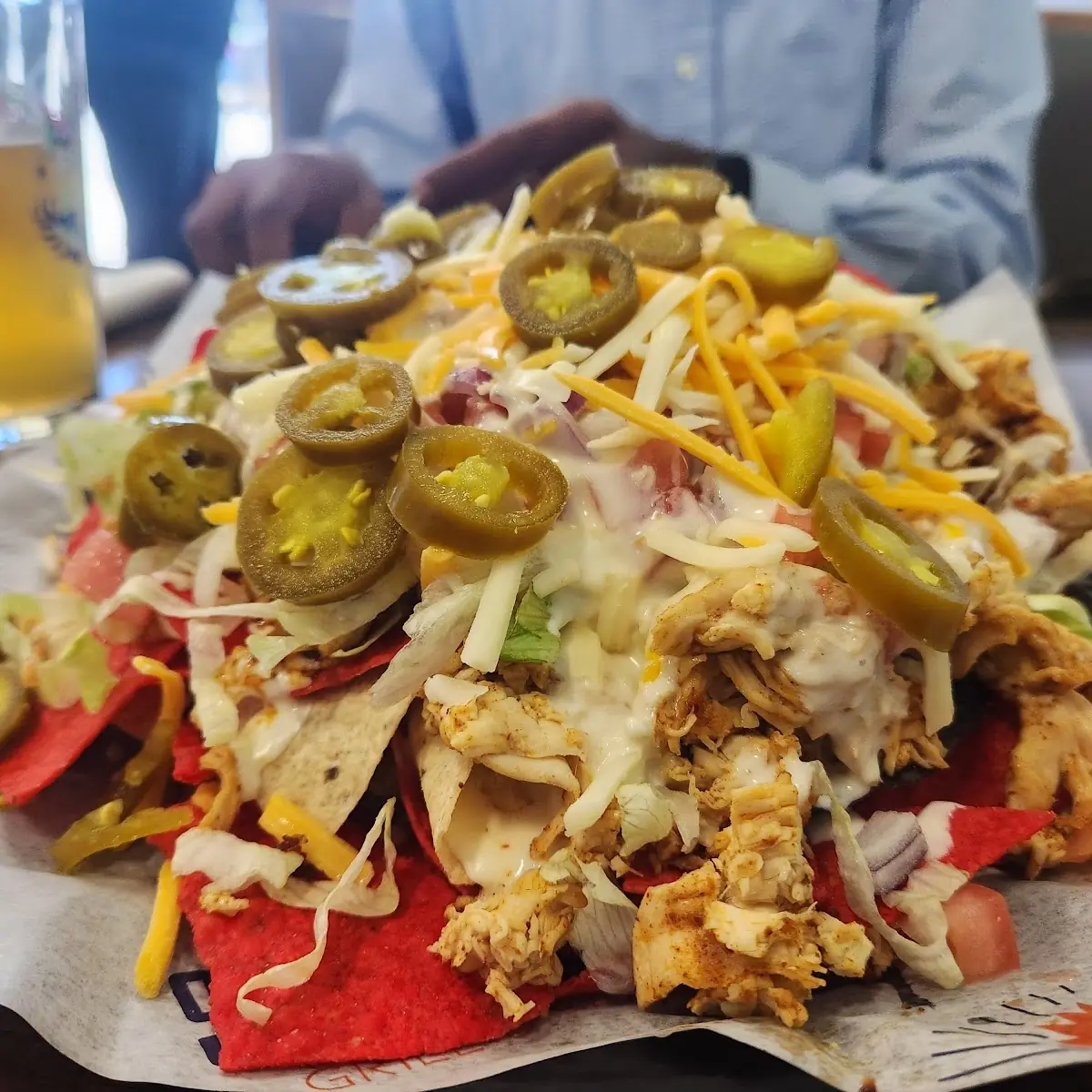 Chicken Nachos with Cheese