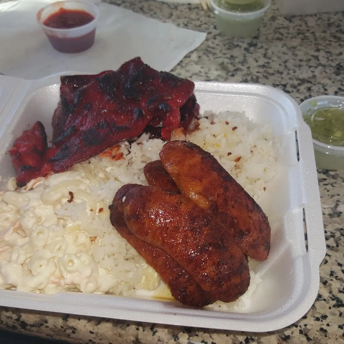 Hawaiian BBQ Pork and Sausage
