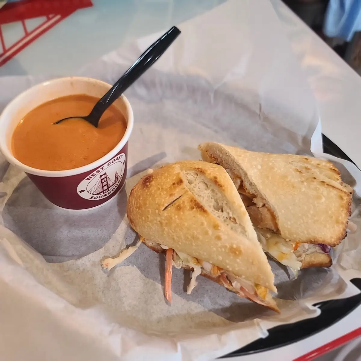 Chicken Sandwich Combo with Tomato Soup