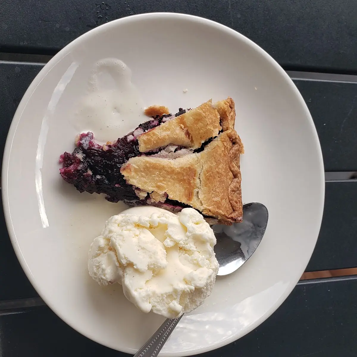 Blueberry Pie and Vanilla Ice Cream
