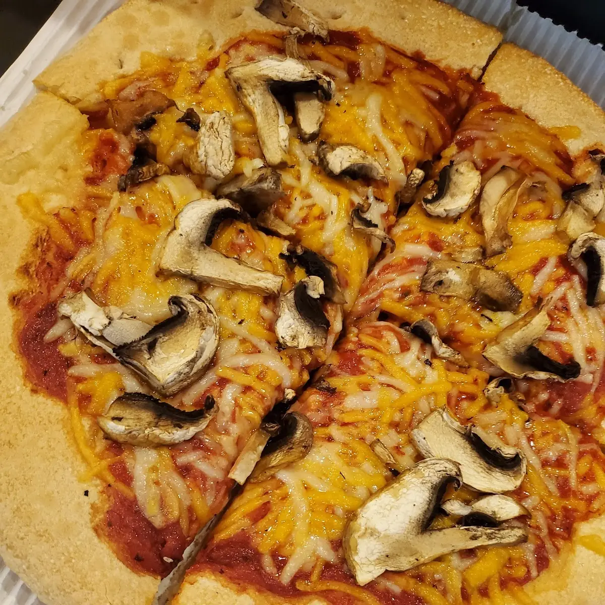 Vegan Pizza with Mushrooms