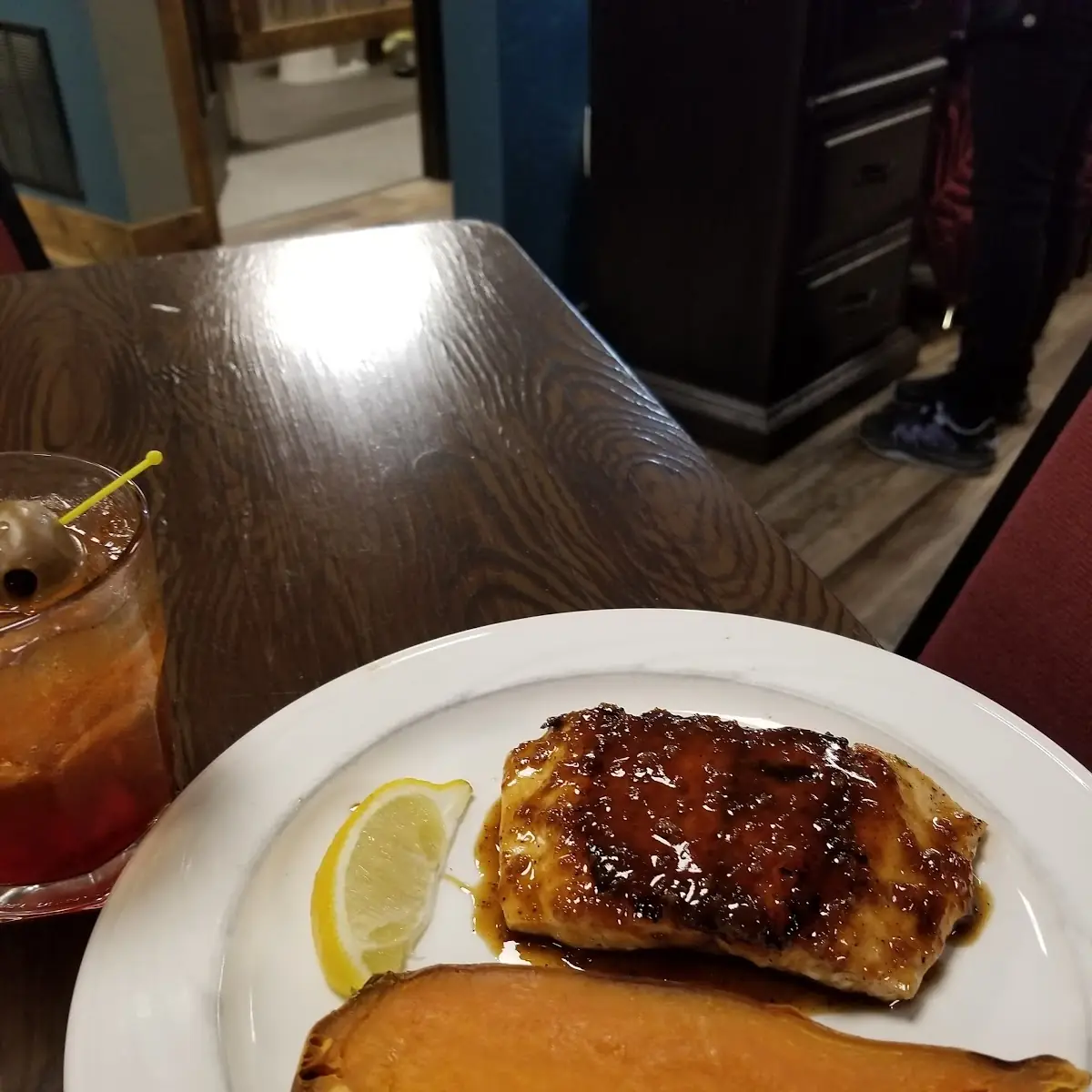 Glazed Salmon with Sweet Potato