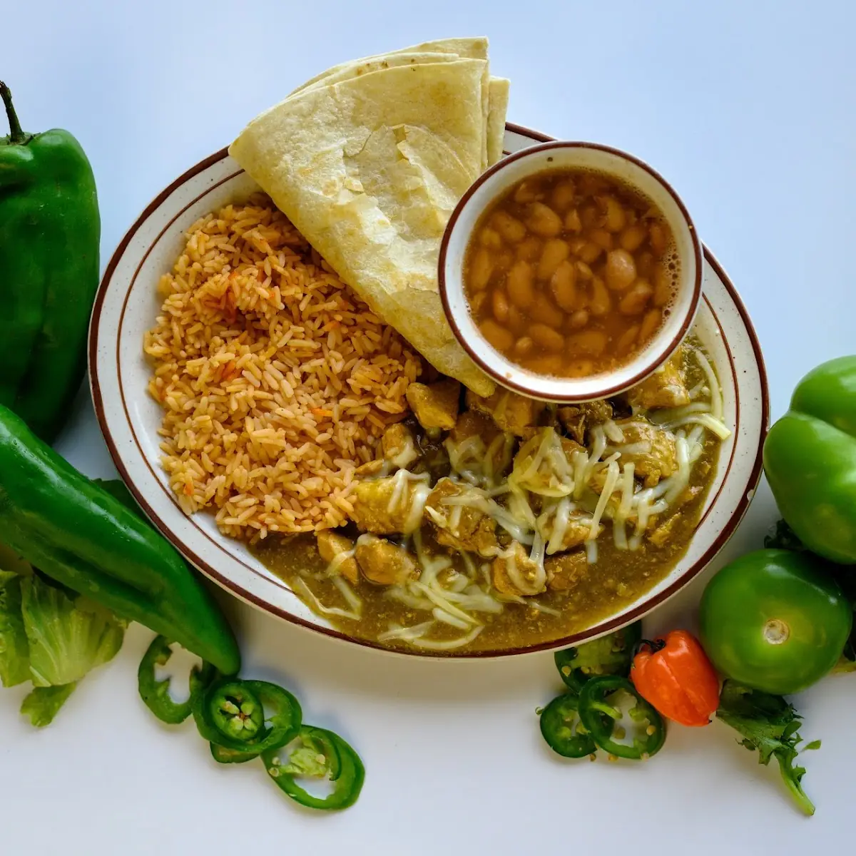 Chile Verde Lunch Plate