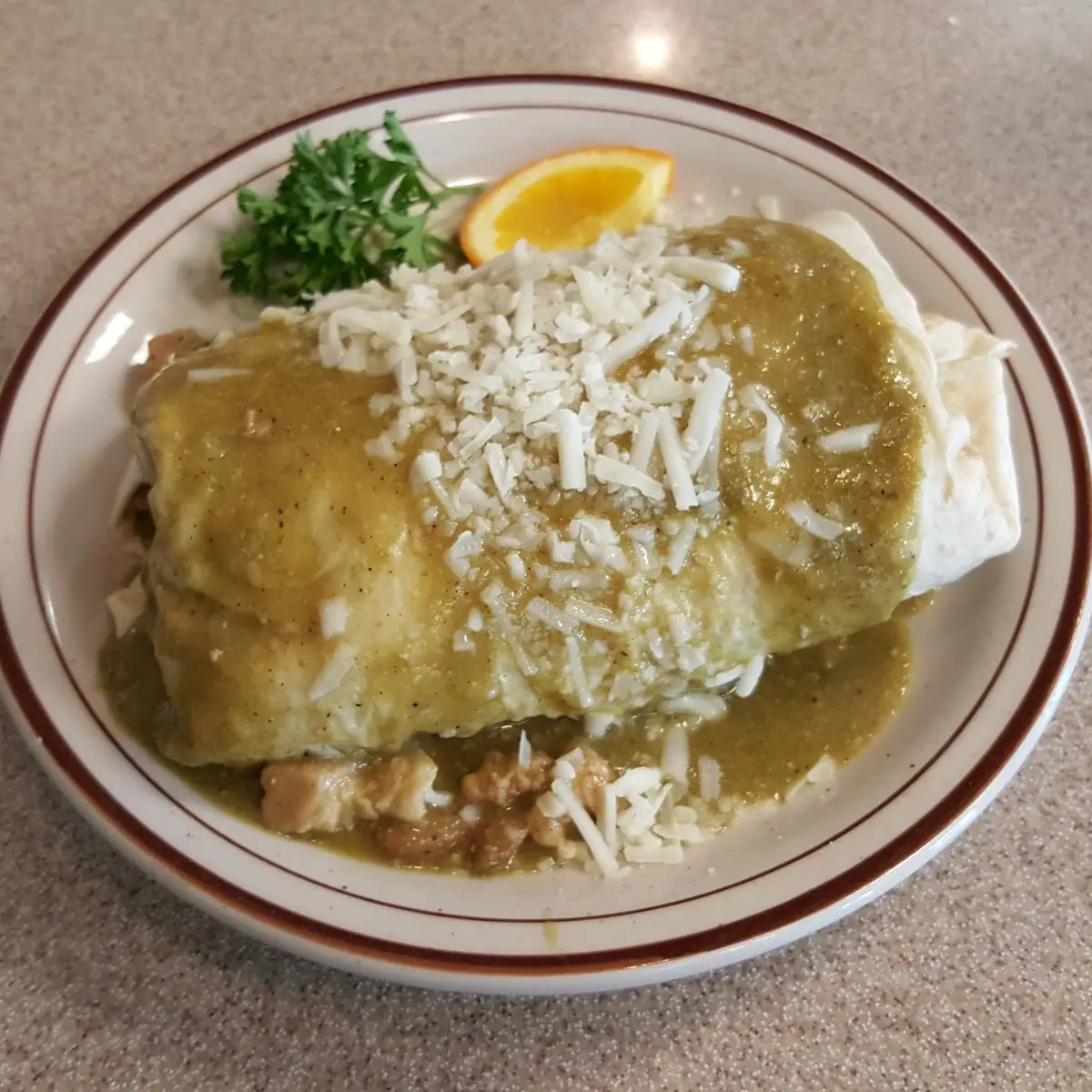 Chile Verde Tamales Plate