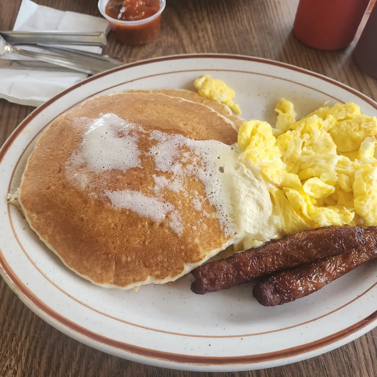 1 Two Eggs and Two Hot Cakes