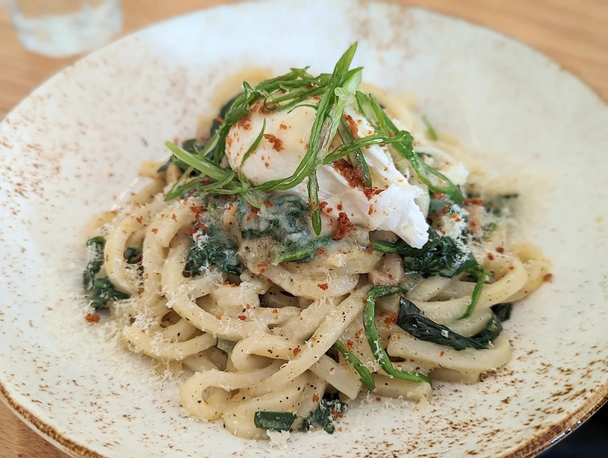 Udon Carbonara, Ruex Cafe and Bar
