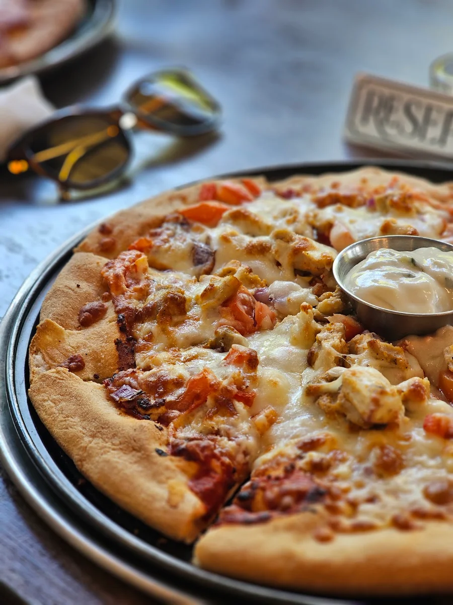 Bacon Cheeseburger Pizza Large, Village Eatery