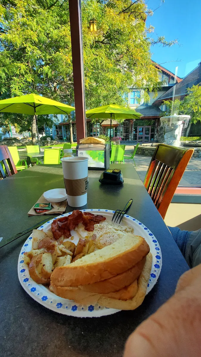 Eggs Toast and Hash Browns Add Bacon, Village Eatery