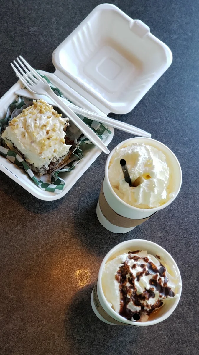 Iced Mocha Americano and Carrot Cake, Village Eatery