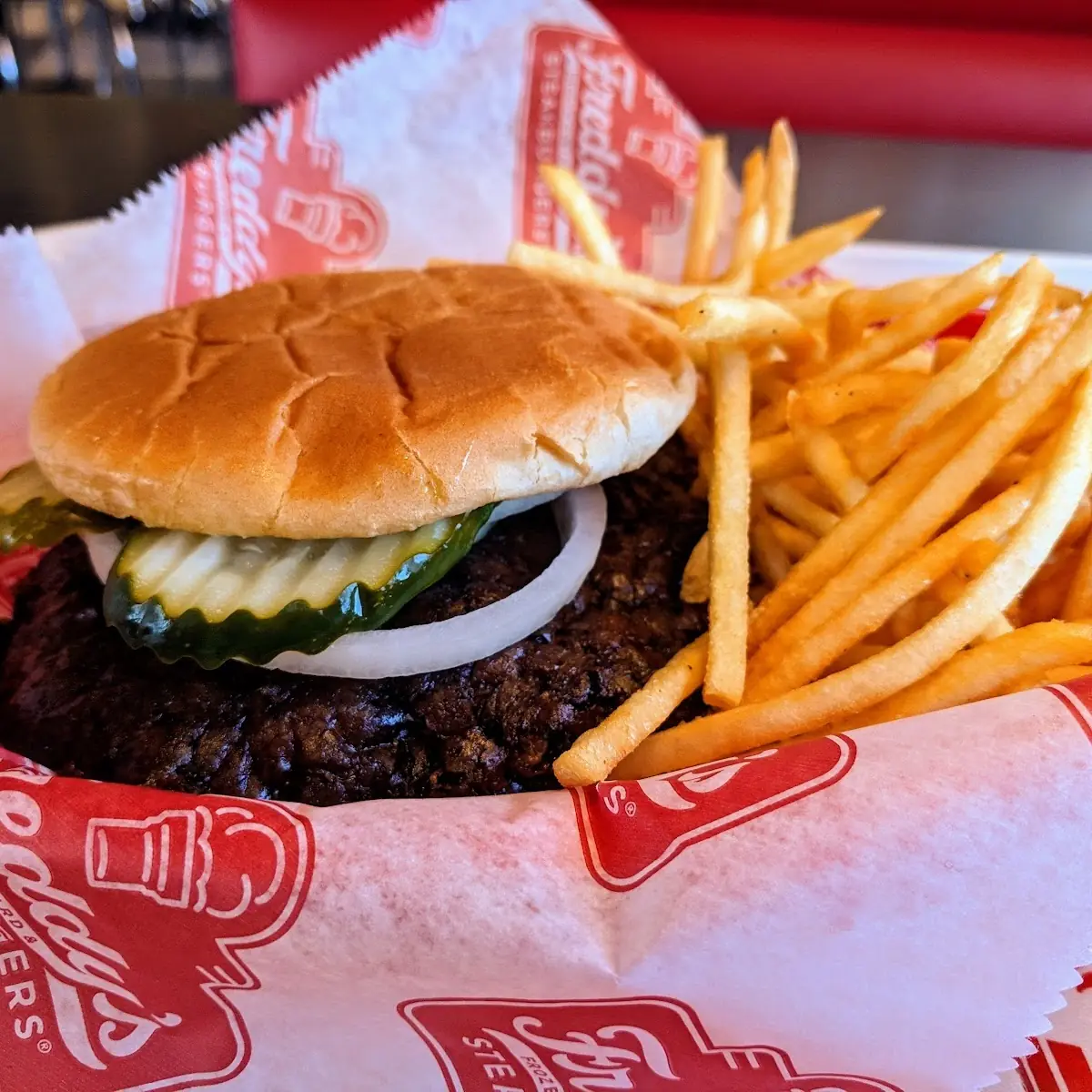 Cheese Burger and Fries