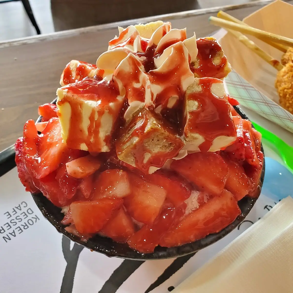Strawberry Cheesecake Bing Su