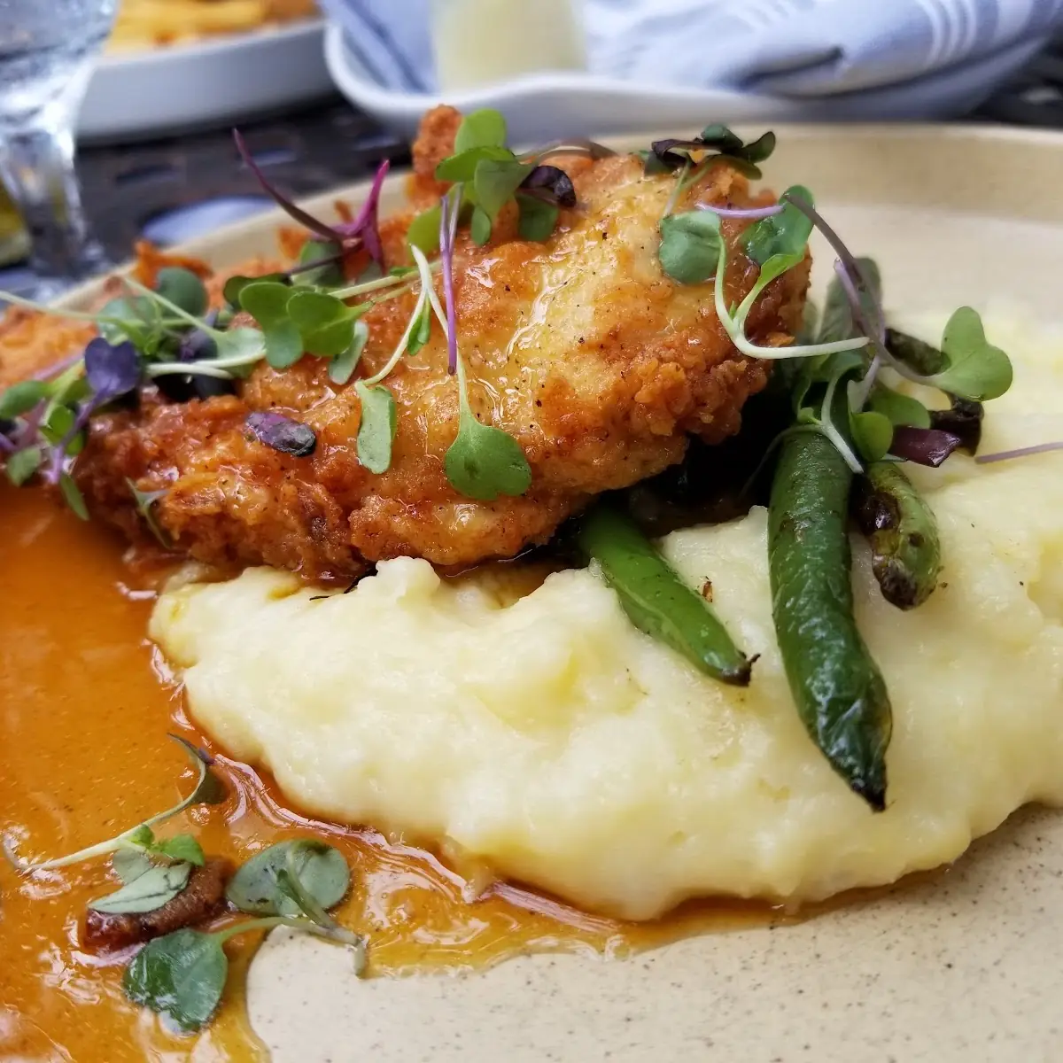 Chicken Green Beans and Mashed Potatoes